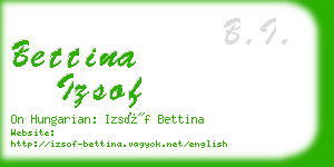 bettina izsof business card